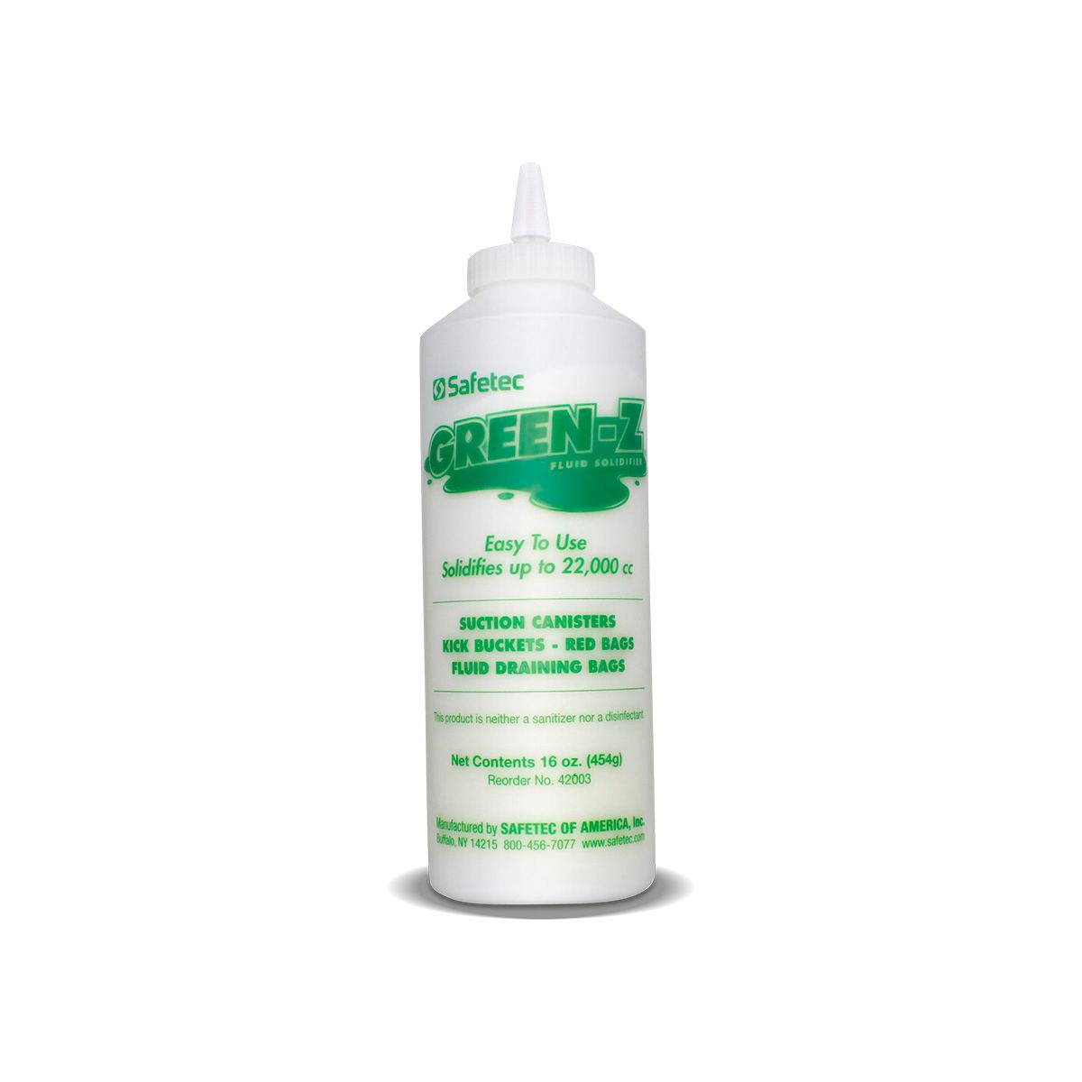 Green-Z® Spill Control Solidifier Single/Multi-Use Bottles - Infection and Spill Control