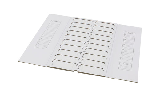 Cardboard Slide Tray W/Dividers & Lid, for 20 PCS, 4 PCS & 2 PCS of 25.0X75.0 mm (1"X3") Slides